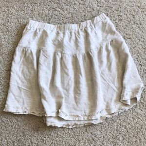 Light beige summer skirt.